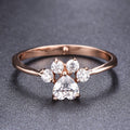 Cute Cat-claw-shaped Rings Fashion Personality Rhinestone Ring Women's Jewelry