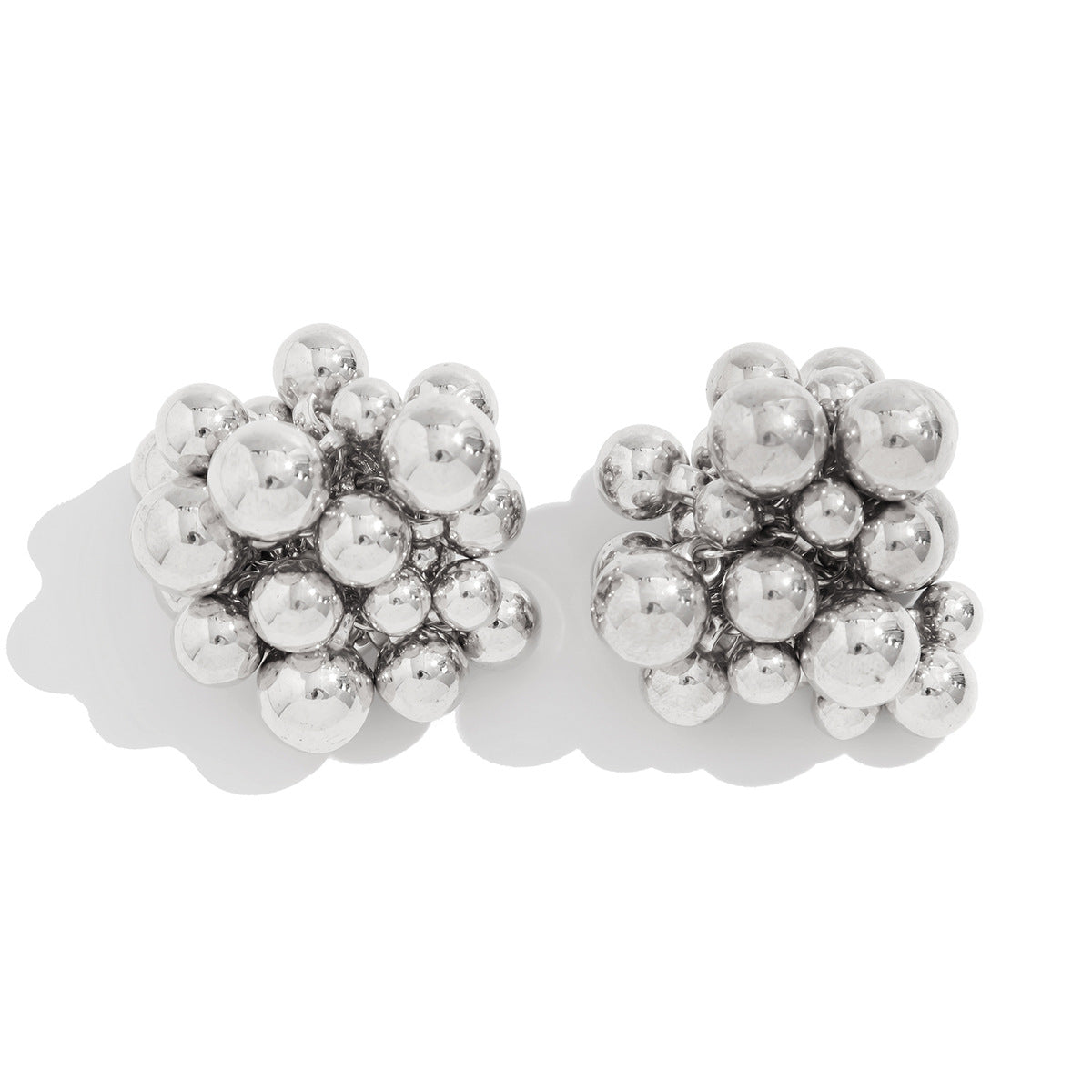 Fashion Geometry Pattern Beaded Earrings Suit