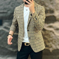 Versatile Plaid Suit For Men