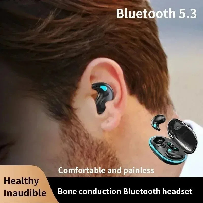 X55 Sleeping Earbuds Wireless Mini Headphones for Work TWS Bluetooth Earphone Stereo Hidden Headsets with Mic HD Call Waterproof