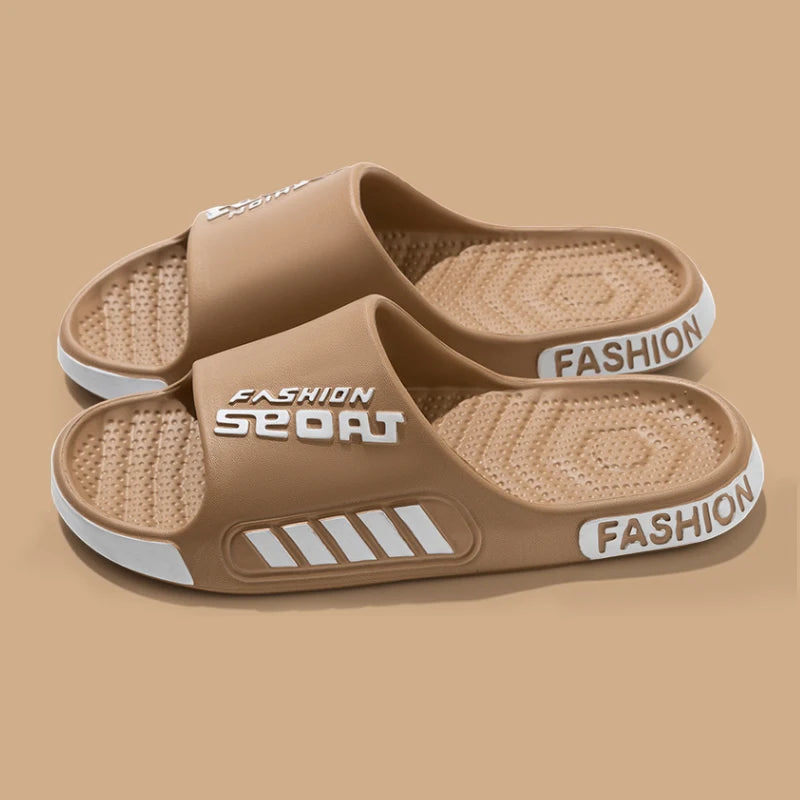 Big Size 48-49 Men Slippers Summer Flat Sole Home Slippers For Women Man Open Toe Trend Slides Couple Light Beach Shoes Sandals