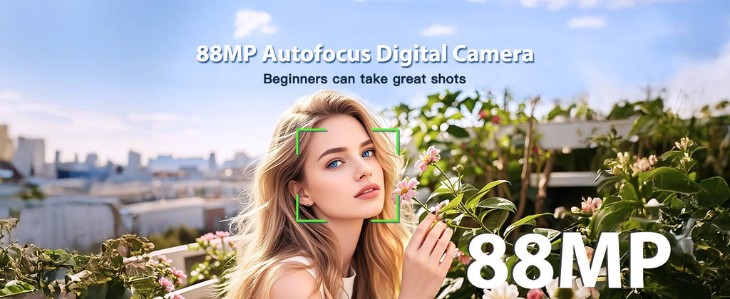 8K Digital Camera for Photography Autofocus WiFi 88MP Vlogging Camera with Dual-Lens 16X Digital Zoom Touch Screen Travel Camera