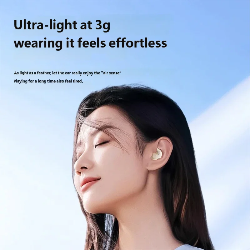 X55 New Mini Sleep Bluetooth 5.3 Earbuds Pain Free Touch, High-Quality Calls Earphone, Long Battery, Private Mold, Universal Fit