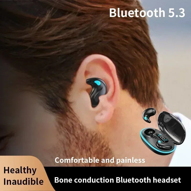 X55 Sleeping Earbuds Wireless Mini Headphones for Work TWS Bluetooth Earphone Stereo Hidden Headsets with Mic HD Call Waterproof