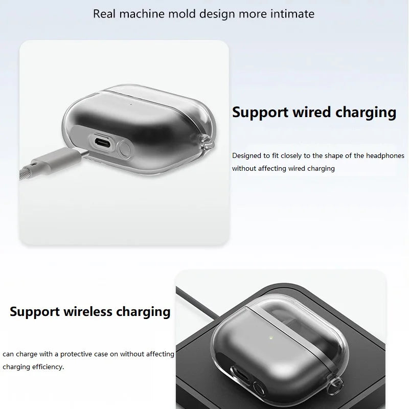 Clear Soft Silicone Transparent Earphone Case Cover for Samsung Galaxy Buds 3 Pro Headphone for Samsung Galaxy Buds 3Pro EJBHT01