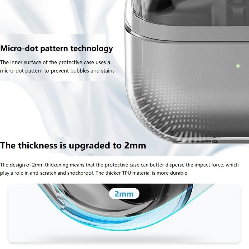 Clear Soft Silicone Transparent Earphone Case Cover for Samsung Galaxy Buds 3 Pro Headphone for Samsung Galaxy Buds 3Pro EJBHT01