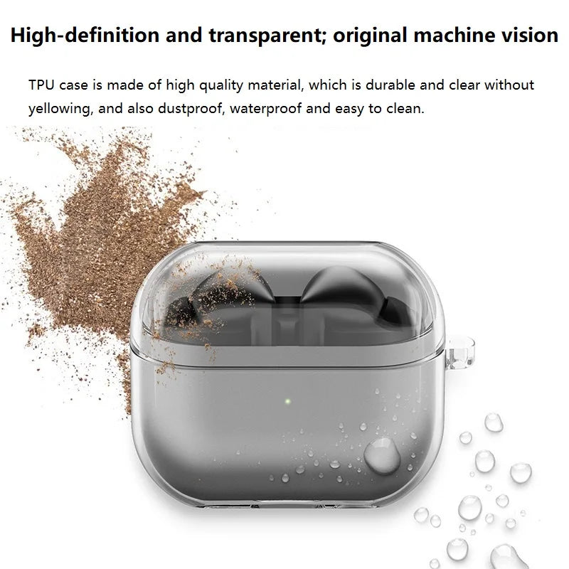 Clear Soft Silicone Transparent Earphone Case Cover for Samsung Galaxy Buds 3 Pro Headphone for Samsung Galaxy Buds 3Pro EJBHT01