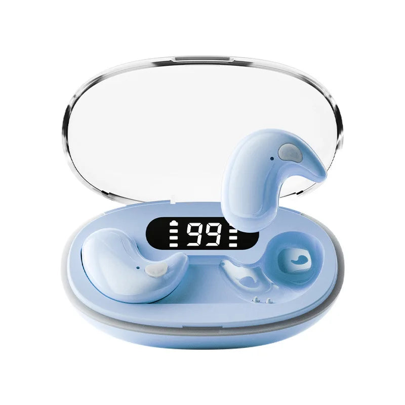 X55 New Mini Sleep Bluetooth 5.3 Earbuds Pain Free Touch, High-Quality Calls Earphone, Long Battery, Private Mold, Universal Fit