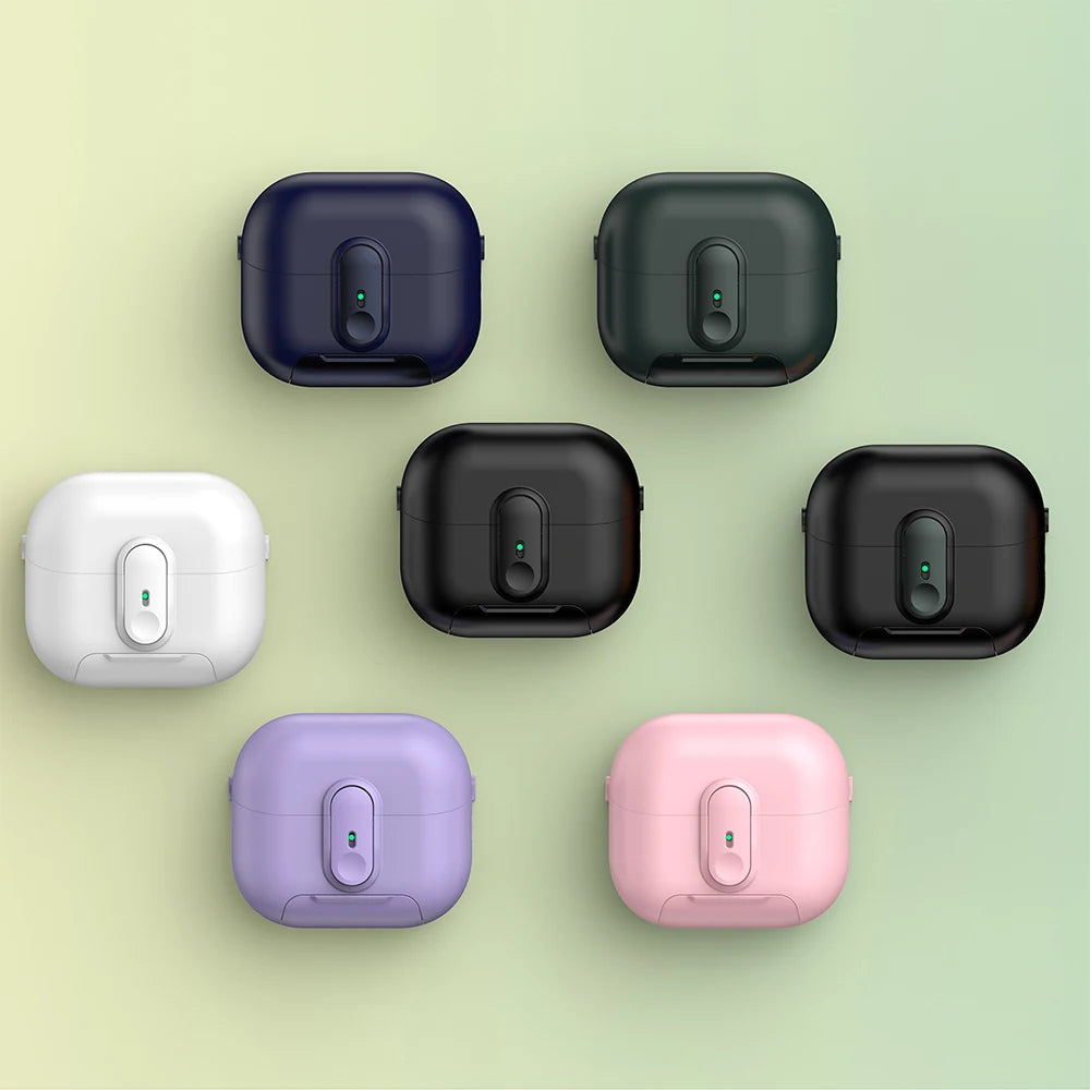 Security Lock Case For Samsung Galaxy Buds 3 Pro Buzz 3 Pro TPU Cover With Lanyard Phone Stand Shockproof Charging Box Coque