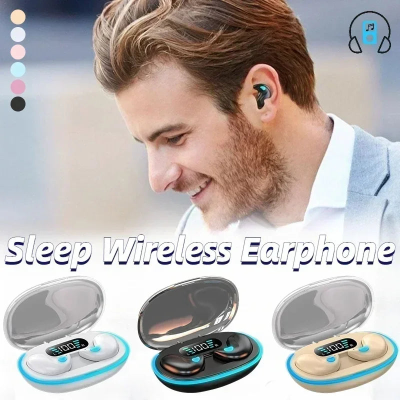 X55 Sleeping Earbuds Wireless Mini Headphones for Work TWS Bluetooth Earphone Stereo Hidden Headsets with Mic HD Call Waterproof