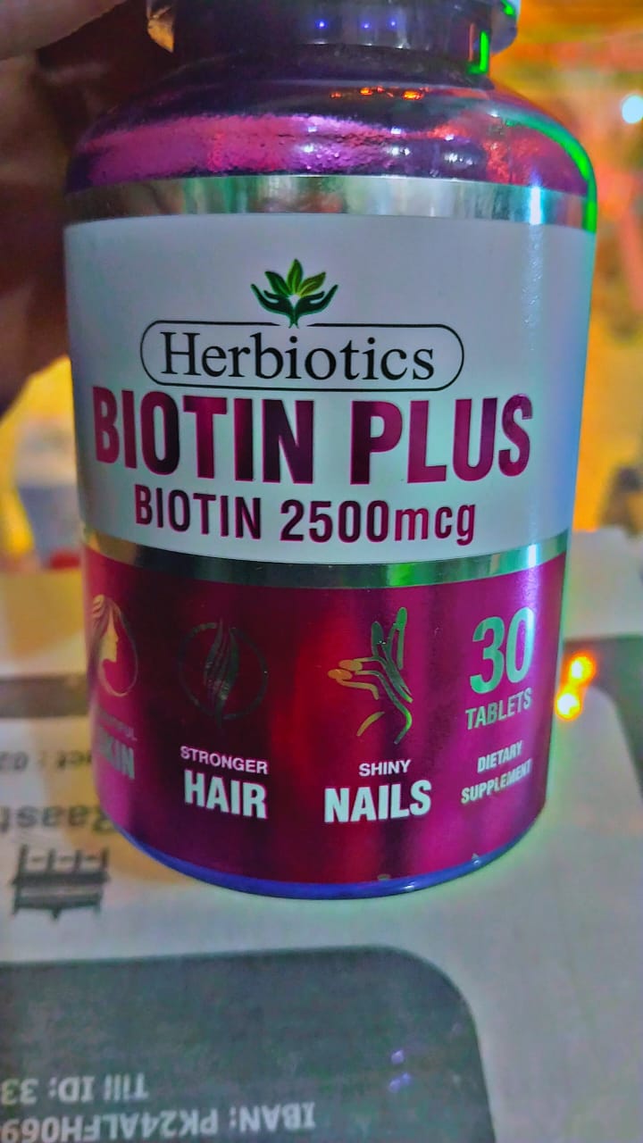 Herbiotics Biotin Plus 2500mcg Tablets – Stronger Hair, Shiny Nails & Healthy Skin (30 Tablets)