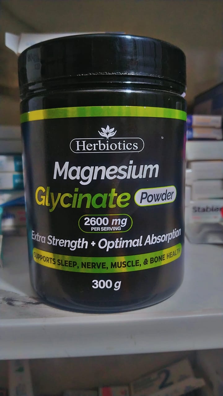 Product Title  Herbiotics Magnesium Glycinate Powder 2600mg – Extra Strength, Optimal Absorption, 300g
